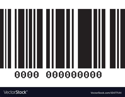 Barcode with serial number Royalty Free Vector Image