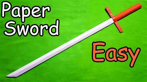 How to make a Paper Sword!! Japanese Katana Sword - YouTube