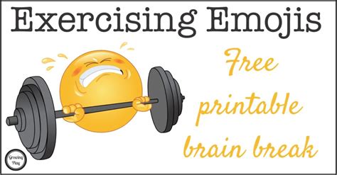 Exercising Emojis Brain Break or Just for Fun - Growing Play