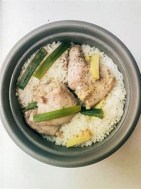 Rice Cooker Ginger Chicken and Rice - Mochi Mommy