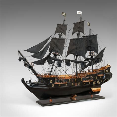 Large Model, Black Pearl, Pirate Ship, Mahogany, Collectible, Holly ...