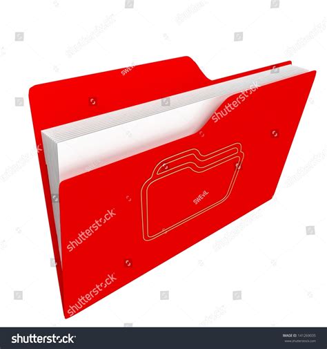 3d Illustration Red Folder Icon Over Stock Illustration 141269035 ...