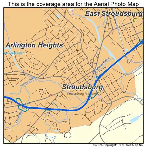 Aerial Photography Map of Stroudsburg, PA Pennsylvania