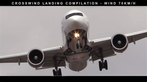 CROSSWIND Landings Compilation at Montreal Airport A330 B767 B787 B777 - YouTube