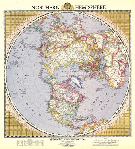 National Geographic Northern Hemisphere Map | Maps.com.com