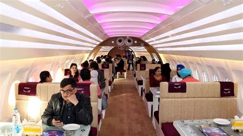 Airbus 320 converted into multi-cuisine restaurant where diners eat inside the cabin - but you ...