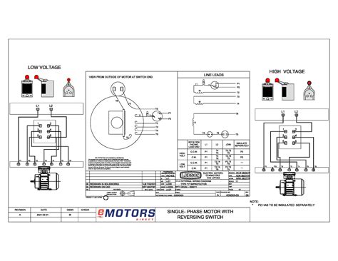 Drum Reversing Switch Wiring Diagrams | eMotors Direct