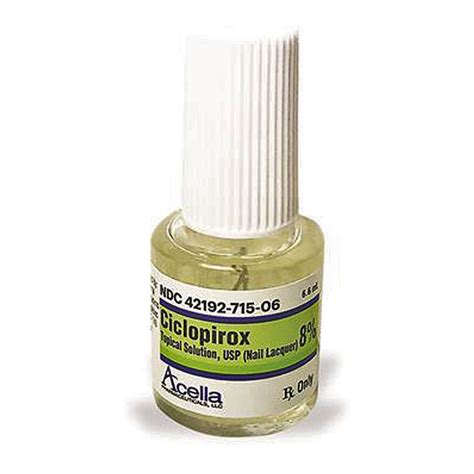 CiclopIrox Topical Solution 8%, Nail Lacquer 6.6mL Bottle (Rx ...