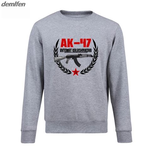 Ak 47 Avtomat Kalashnikova Hoodie Men's Pullover Fleece Sweatshirt Casual Male Hip Hop Tops ...