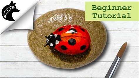 Rock Painting Tutorial For Beginners Ladybug - YouTube