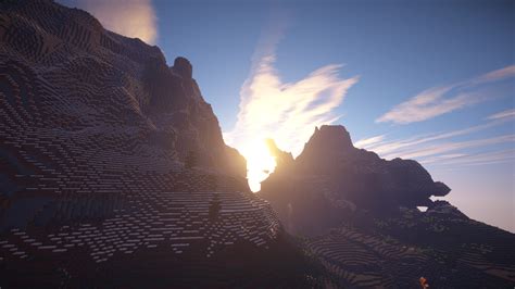 Minecraft Shaders Sunset