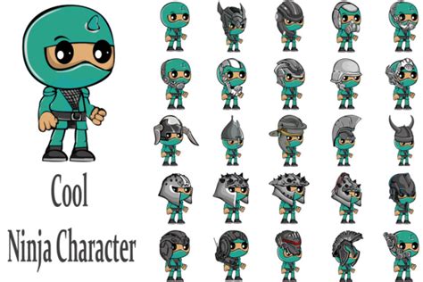 25 Pack Ninja Character Graphic by Gblack Id · Creative Fabrica