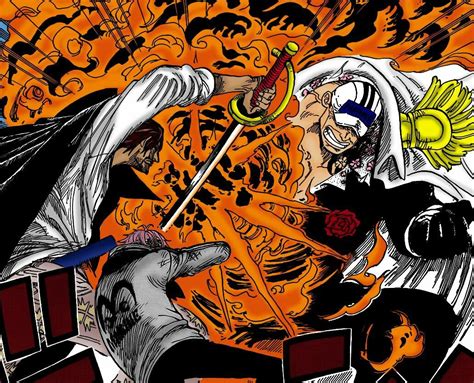 Shanks vs Akainu | Anime, Comic book cover, One piece