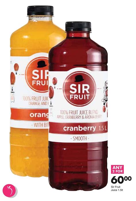 SIR Fruit Juice 2 x 1.5lt offer at Save Hyper