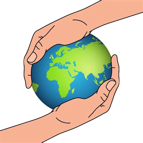 Premium Vector | A hands holding a globe vector design