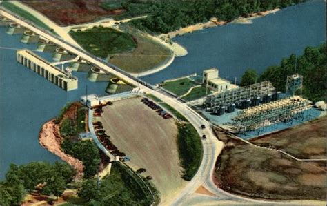 Aerial View of the Approach to Grand River Dam Oklahoma