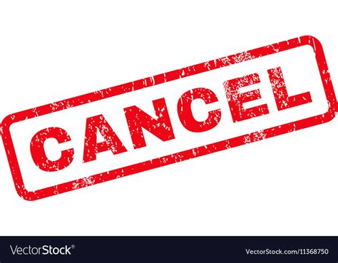 Cancel text rubber stamp Royalty Free Vector Image