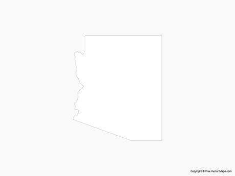 Arizona State Map Outline