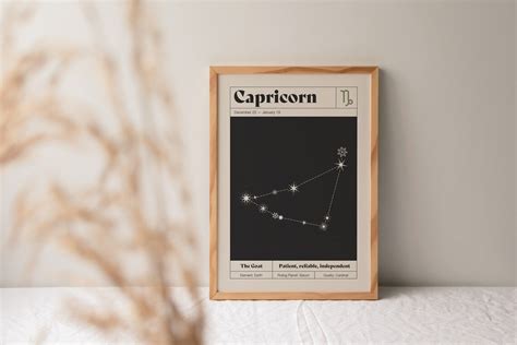 Capricorn Star Constellation Art Print Zodiac Constellation - Etsy