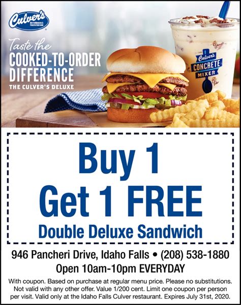 Culvers Coupons Online | Grab Your Printable Coupons