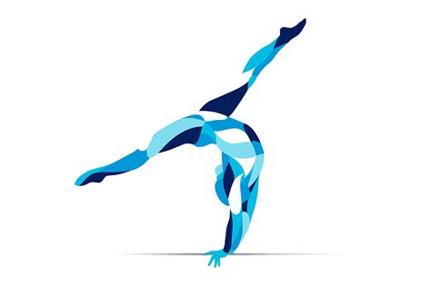 Stylized silhouette of gymnastics | Healthcare Illustrations ~ Creative Market