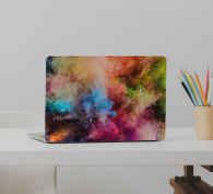 Mottled multicolored splashes laptop stickers - TenStickers
