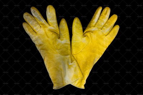 Yellow Leather Gloves - Stock Photos | Motion Array