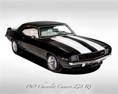 Black Chevy Camaro 1969