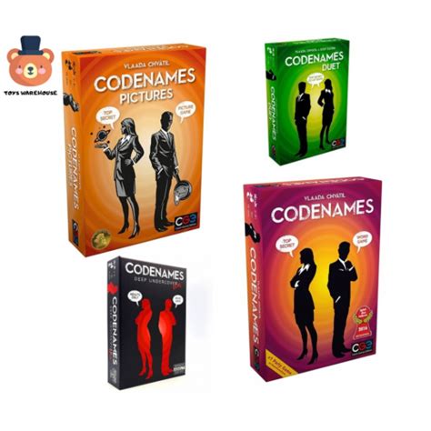 CODENAMES DUET PICTURES & DEEP UNDERCOVER Strategy Word Card Game | Spy Board Game