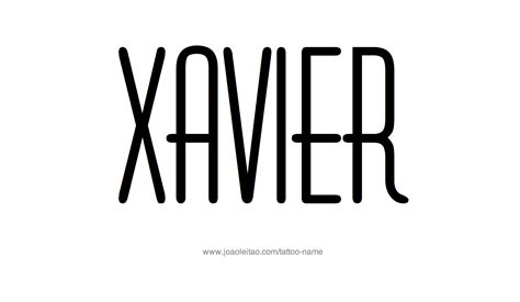 Xavier Name Tattoo Designs