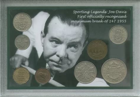 JOE DAVIS WORLD Snooker Billiards Champion 147 Break Vintage Coin Gift ...