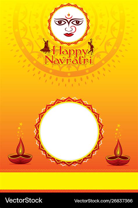 Happy navratri festival poster design Royalty Free Vector