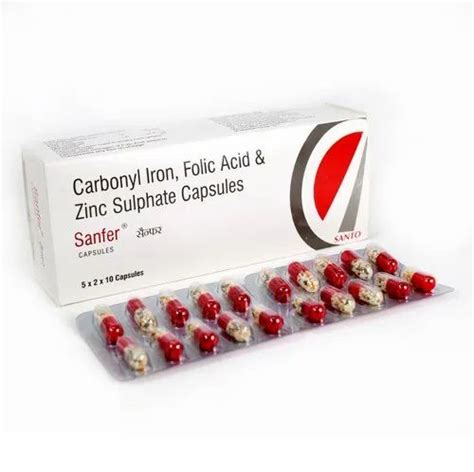 IRON SUPPLEMENT Carbonyl Iron, Folic Acid And Zinc Sulphate Capsule ...