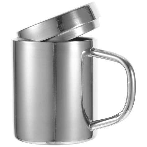 Coffee Containers Insulated Mug Mugs Travel for Tea with Lid Child Stainless Steel Cup Handle ...