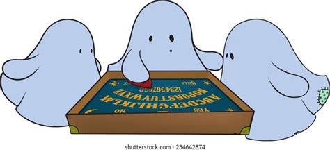 Three Cute Ghosts Around Ouija Boardfantasy Stock Vector (Royalty Free) 234642874 | Shutterstock