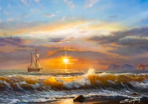 ArtStation - Ship n Sunset | Artworks