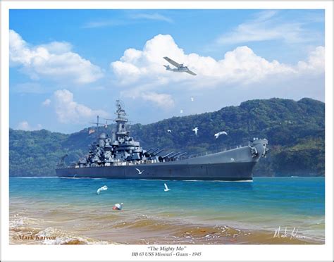 USS Missouri BB 63 - "The Mighty Mo" – Mark Karvon Art Studios