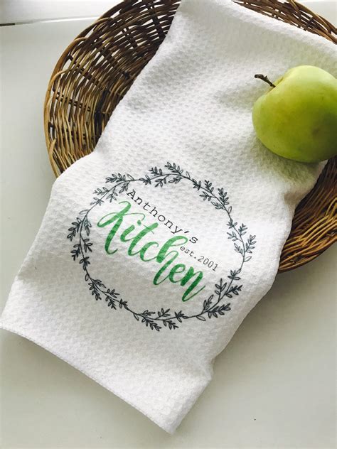 Personalized kitchen towels hand towels family kitchen towels