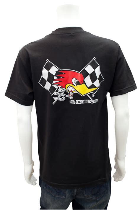 Mr. Horsepower Checkered Flag Black T-Shirt - Mr. Horsepower Apparel