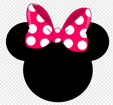 Minnie Mouse Face Outline Pink