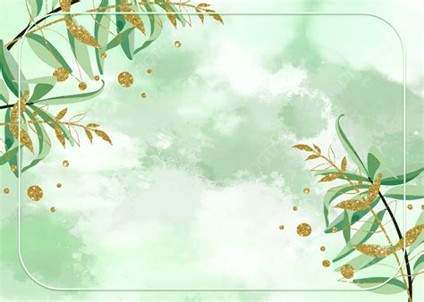 Watercolor Floral Background Green Leaves Ink Smudge, Watercolor, Flowers, Watercolor Flowers ...