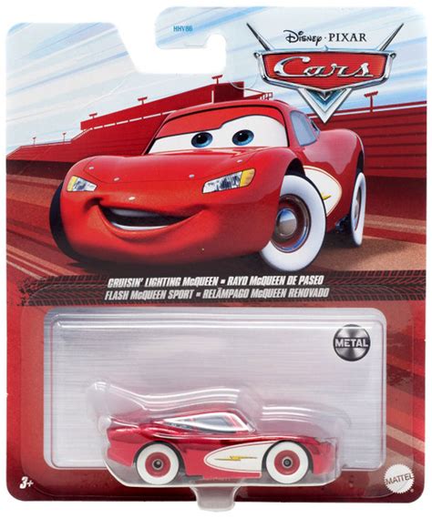 Disney Pixar Cars Cars 3 Metal Cruisin Lighting McQueen 155 Diecast Car ...