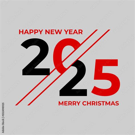 2025 Happy New Year logo text design. 2025 number design template ...