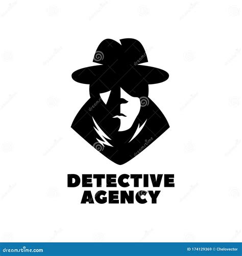 Detective Agency Emblem Logo Template. Vector Illustration. Stock ...