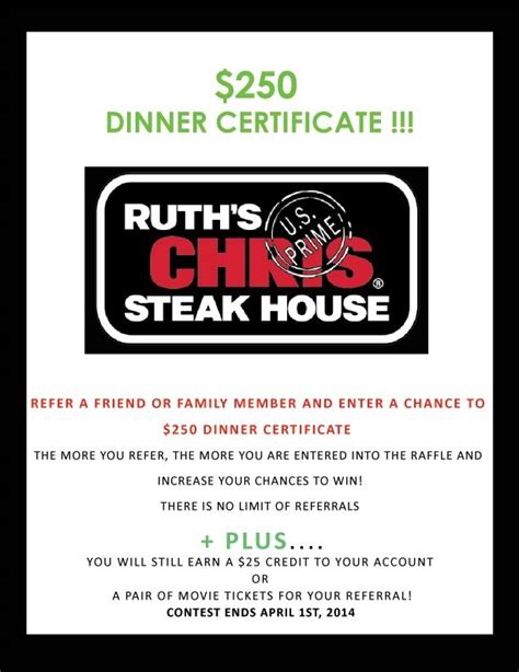 a restaurant menu with the words ruth's steak house written in red and ...