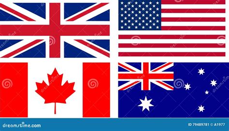 English Speaking Countries Flags