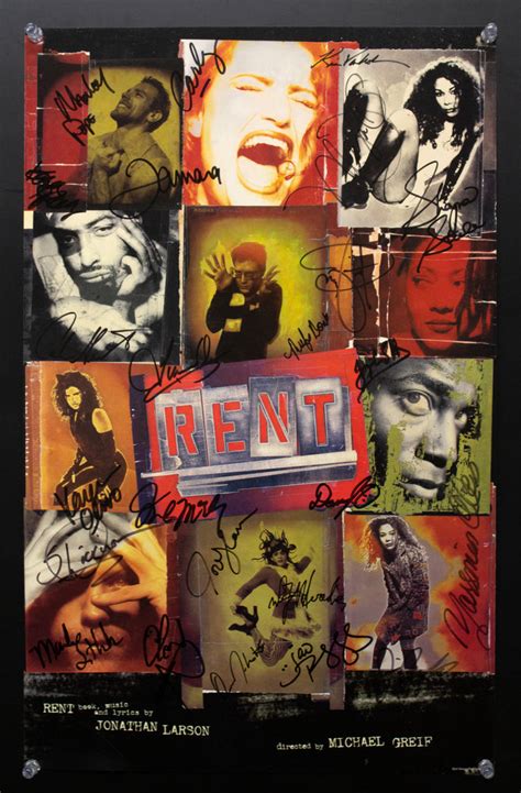 1996 Rent Broadway Musical Window Card Poster Cast Signed Nederlander – Golden Age Posters