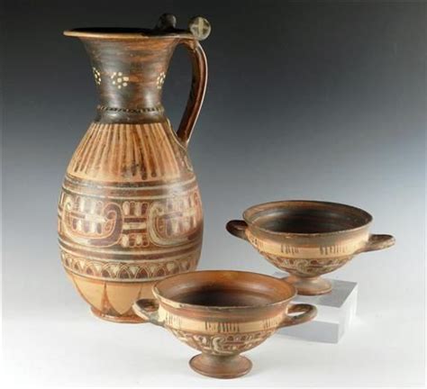 An Etruscan Pottery Wine Grouping