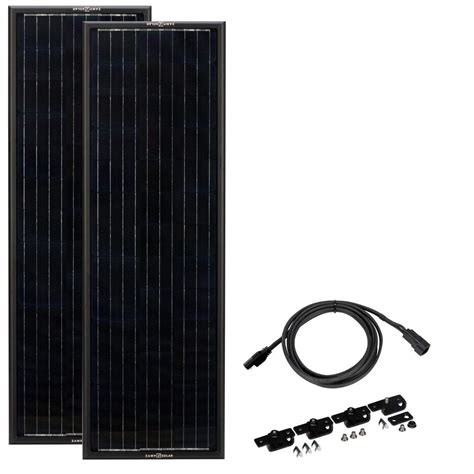 Zamp Solar Obsidian 180 Watt 9.4 Amp Long & Narrow Solar Panel Kit – TinyHouseEssentials