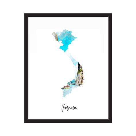 Vietnam Watercolor Map Print State Map Country Map Map - Etsy